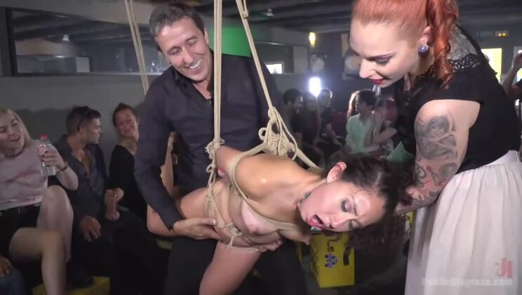 [PublicDisgrace] - Public BDSM Fuck for Submissive Melody Petite - Juan Lucho - Steve Holmes - Melody Petite - Silvia Ruby