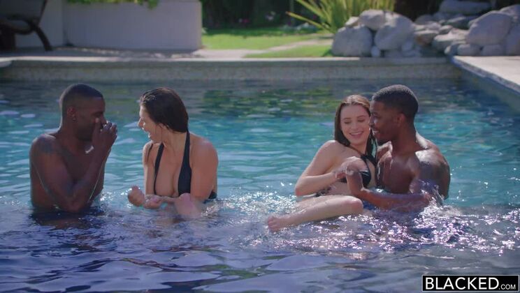 MMFF Outdoor Romp with Big Cocks and Shaved Pussies