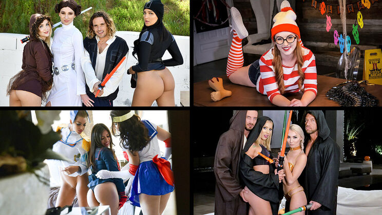 [TeamSkeetSelects] - Cosplay Queens in Action - Daisy Stone - Sami Parker - Brooklyn Gray - Avery Black