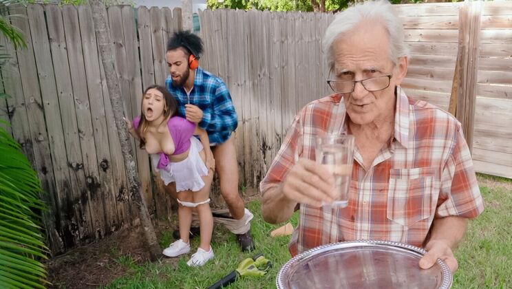 [TeensLoveHugeCocks] - Teen Latina Violet Gems Sucks and Fucks Outdoors - Violet Gems - James Angel