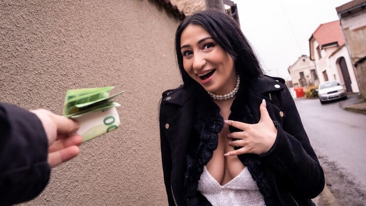 French Brunette with Natural Tits and a Taste for Big Dick