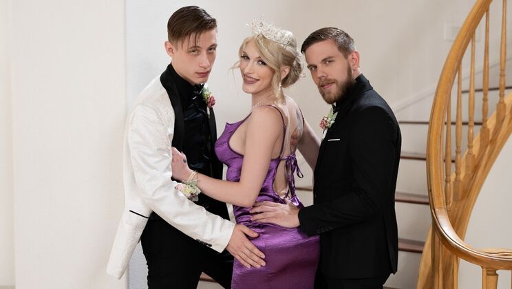[TransAngels] - Deepthroat Diva on Prom - Steve Rickz - Cole Church - Izzy Wilde
