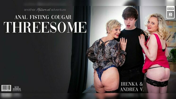 Cougars Unleashed: Irenka, Andrea, and Lenny in Anal Fun