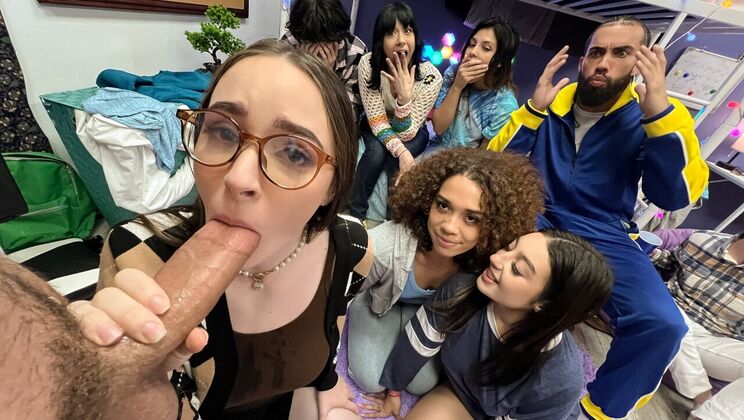 [DareDorm] - Dorm Room Debauchery with Brunettes and Blondes - Hazel Moore - Violet Gems - James Angel - Willow Ryder - Kai Jaxon