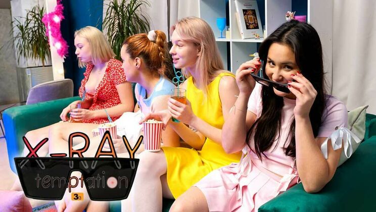 [ClubSweethearts] - X-Ray Temptation Part 3: Skirt-Wearing Babes Kissing and Masturbating - Sara Bork - Elloise Arti - Amelia Ost - Roxy Muray - Angel Jolie