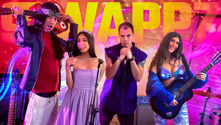 [SisSwap] - Gagging on Big Dick, Cum on Tits - Donatello Devine - Aubry Babcock - Tony Sting - Sona Bella