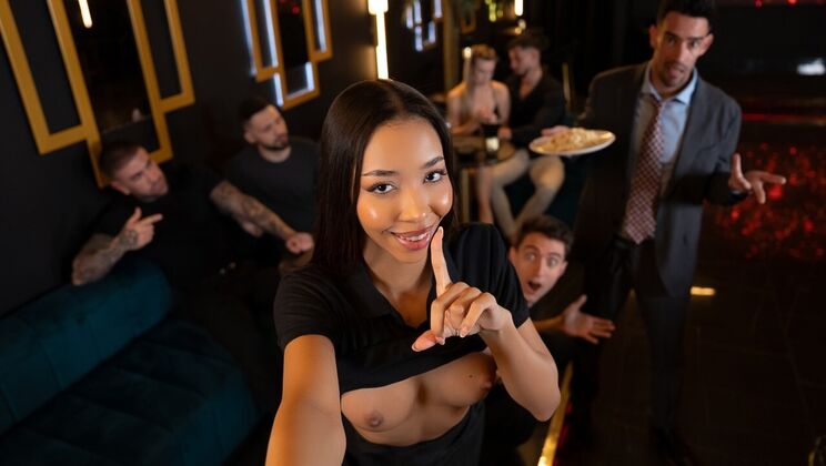 [RKPrime] - Russian Waitress Gets Pussy Licked Before Hardcore Action - Jimmy Bud - Lia Lin