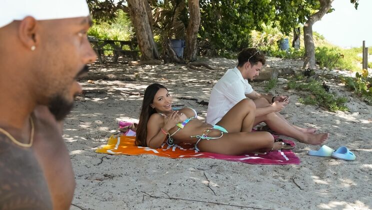 [RKPrime] - Anal Sex on the Beach: Brunette Latina Takes Big Cock - Dickdealer Don - Brandy Salazar