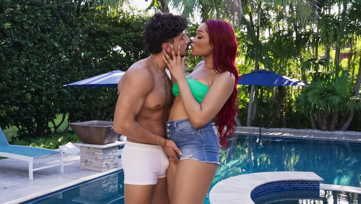 Outdoor Missionary and Side Fuck with Big Tits Redhead Kay Kay